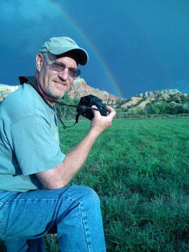 Mark and rainbow at Ghost Ranch, NM